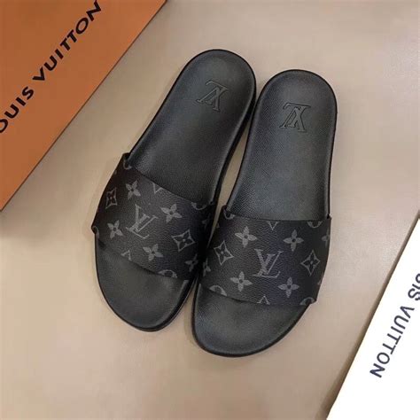 louis vuitton slide men|Louis Vuitton slippers for men.